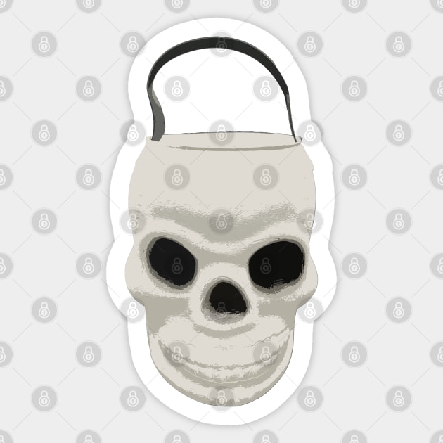 Halloween Skull Bucket Sticker by AlwaysHalloweenShop